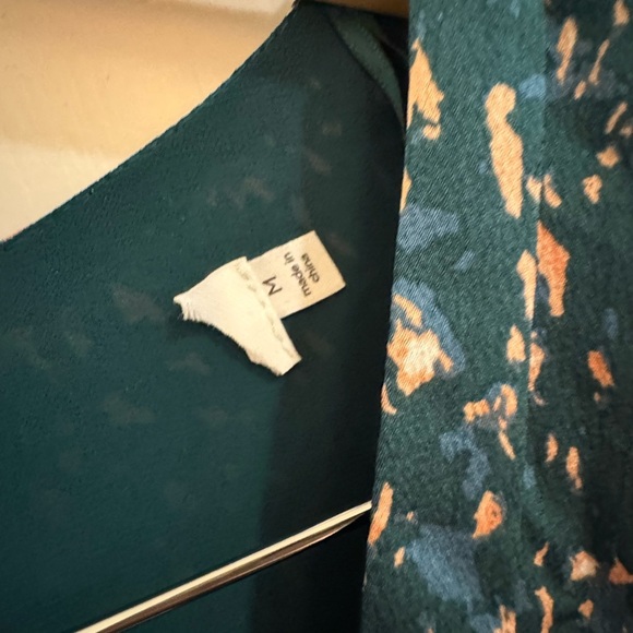 NWOT - ASTR The Label Turquoise Patterned Midi Dress - Picture 4 of 7